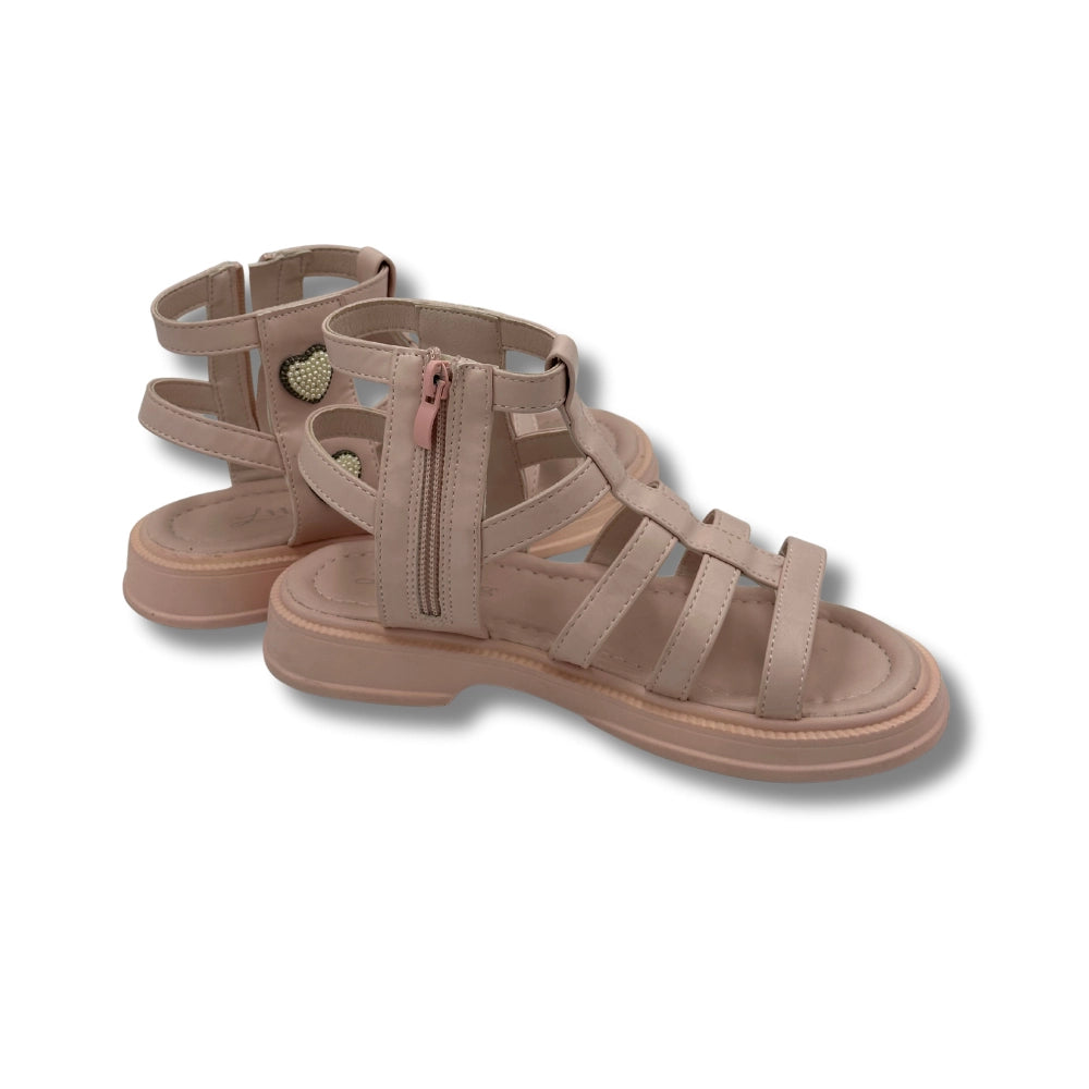 (WS-972) Sandals Striped PINK
