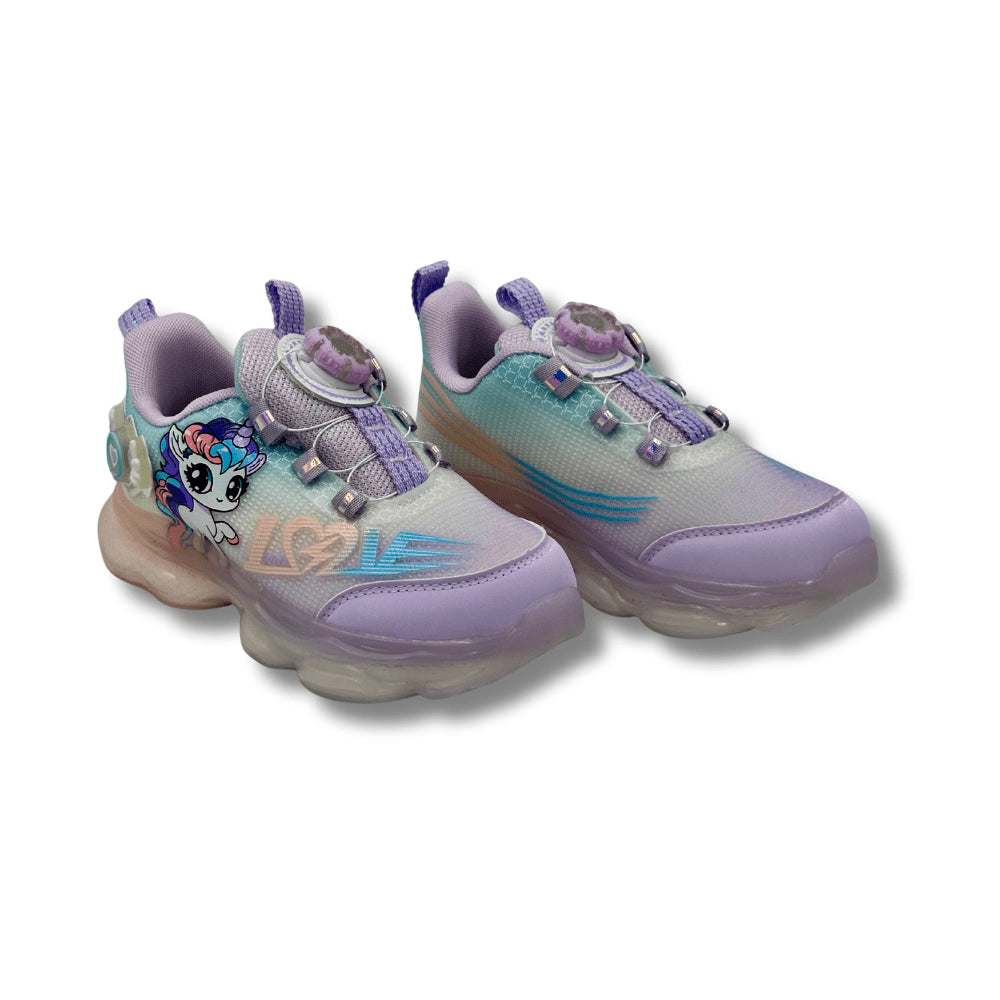 Rotating Buckle Breathable Non Slip Sneakers PURPLE (WS-636)