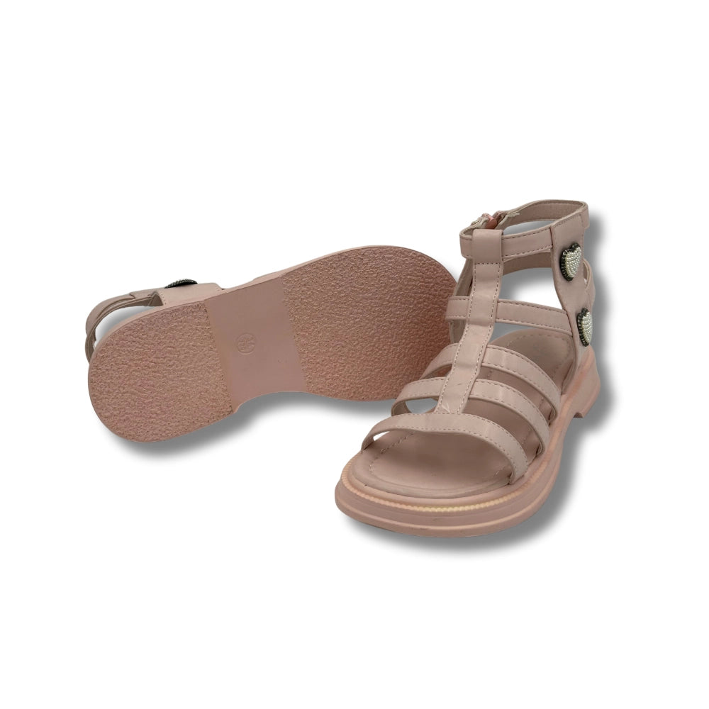 (WS-972) Sandals Striped PINK