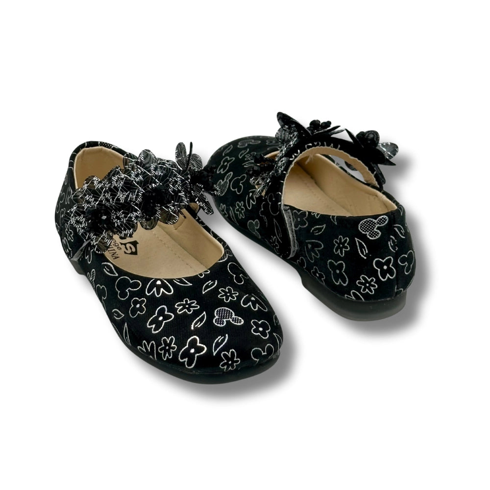 (WS-437-3) Ballerina Partywear BLACK Shoes