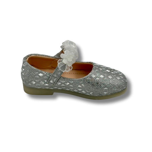 (WS-451) Ballerina Partywear SILVER Shoes