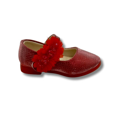 (WS-1271) Ballerina Partywear ROSE RED Shoes