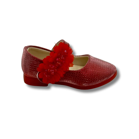 (WS-1271) Ballerina Partywear ROSE RED Shoes