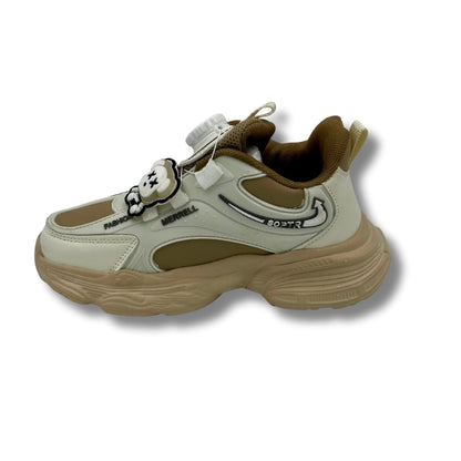 Rotating Buckle Breathable Non Slip Sneakers BROWN (WS-1307)