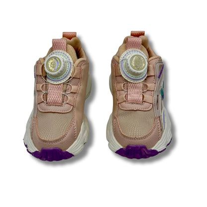 Rotating Buckle Breathable Non Slip Sneakers PINK (WS-1313)
