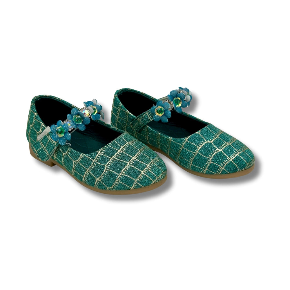 (WS-954) Ballerina Partywear GREEN Shoes