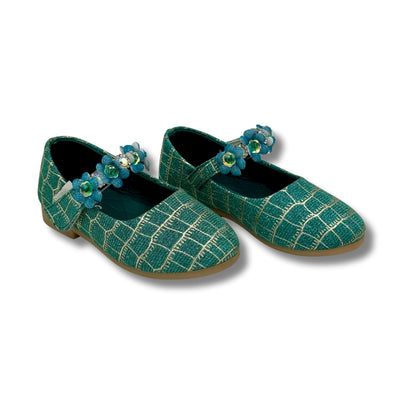 (WS-954) Ballerina Partywear GREEN Shoes