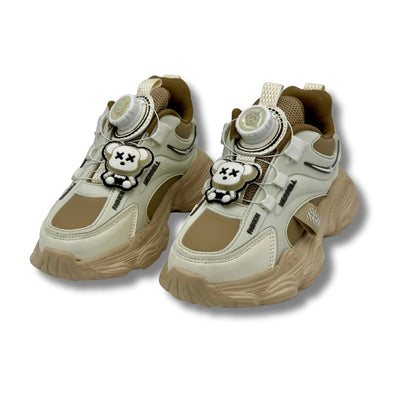 Rotating Buckle Breathable Non Slip Sneakers BROWN (WS-1307)