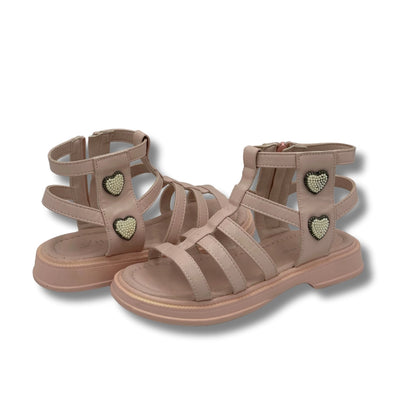 (WS-972) Sandals Striped PINK