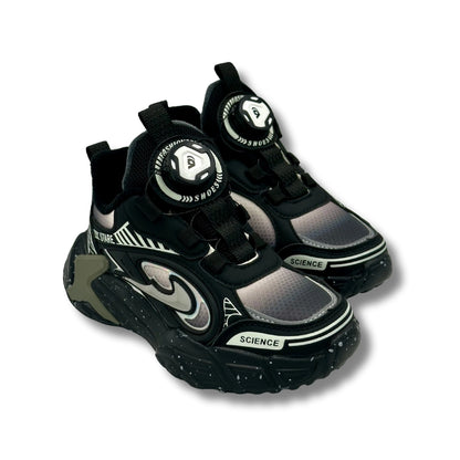 Rotating Buckle Breathable Non Slip Sneakers BLACK (WS- 389)