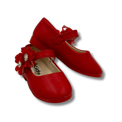 (WS-948) Ballerina Partywear RED VELVET Shoes