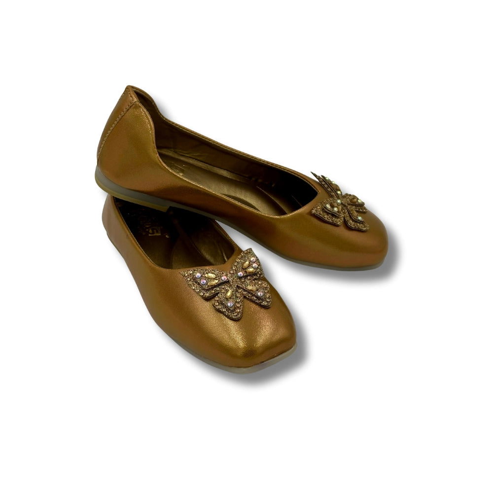 (WS-1072) Ballerina Partywear BRONZE Shoes