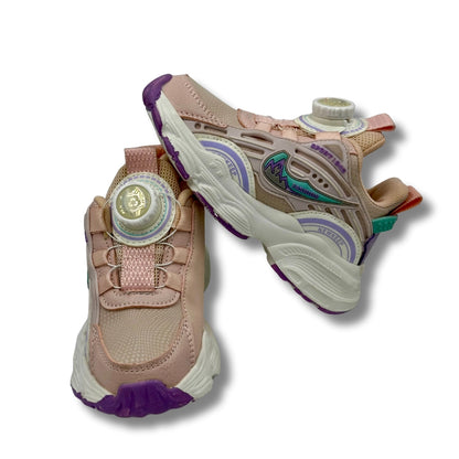Rotating Buckle Breathable Non Slip Sneakers PINK (WS-1313)