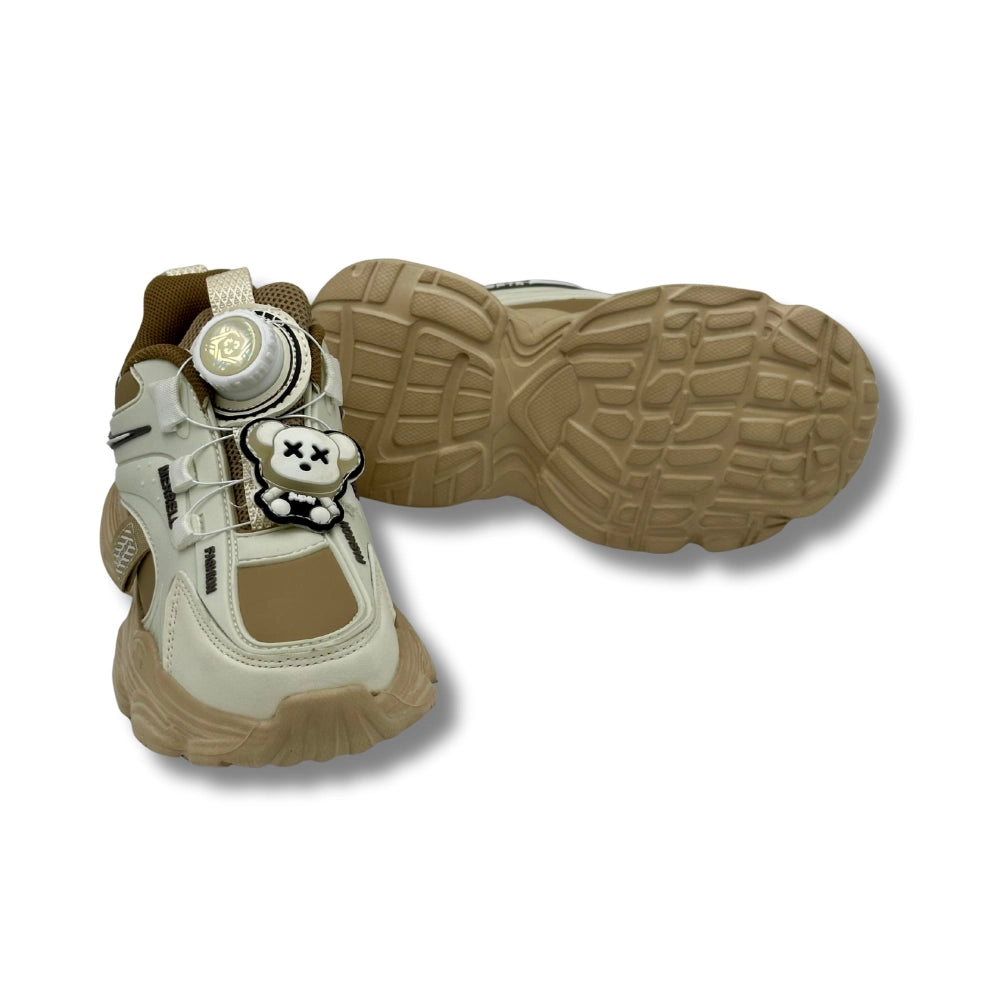 Rotating Buckle Breathable Non Slip Sneakers BROWN (WS-1307)
