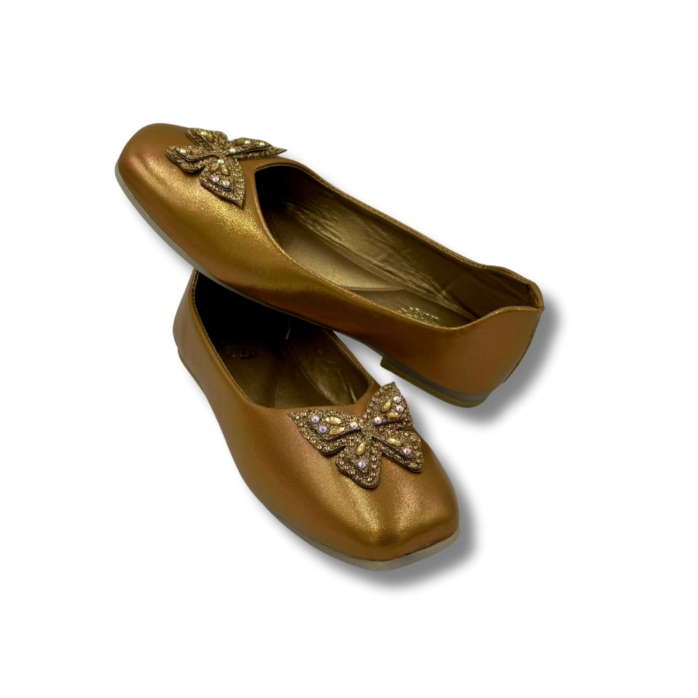 (WS-1072) Ballerina Partywear BRONZE Shoes