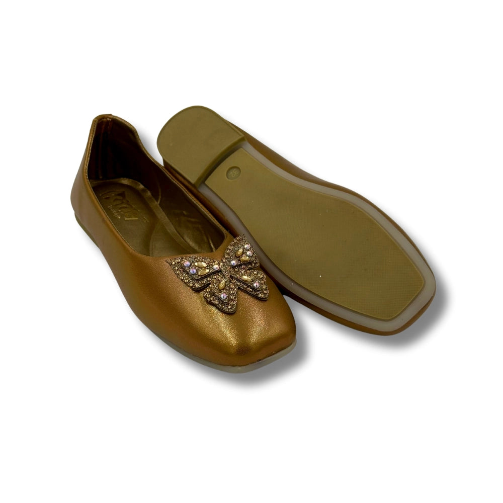 (WS-1072) Ballerina Partywear BRONZE Shoes