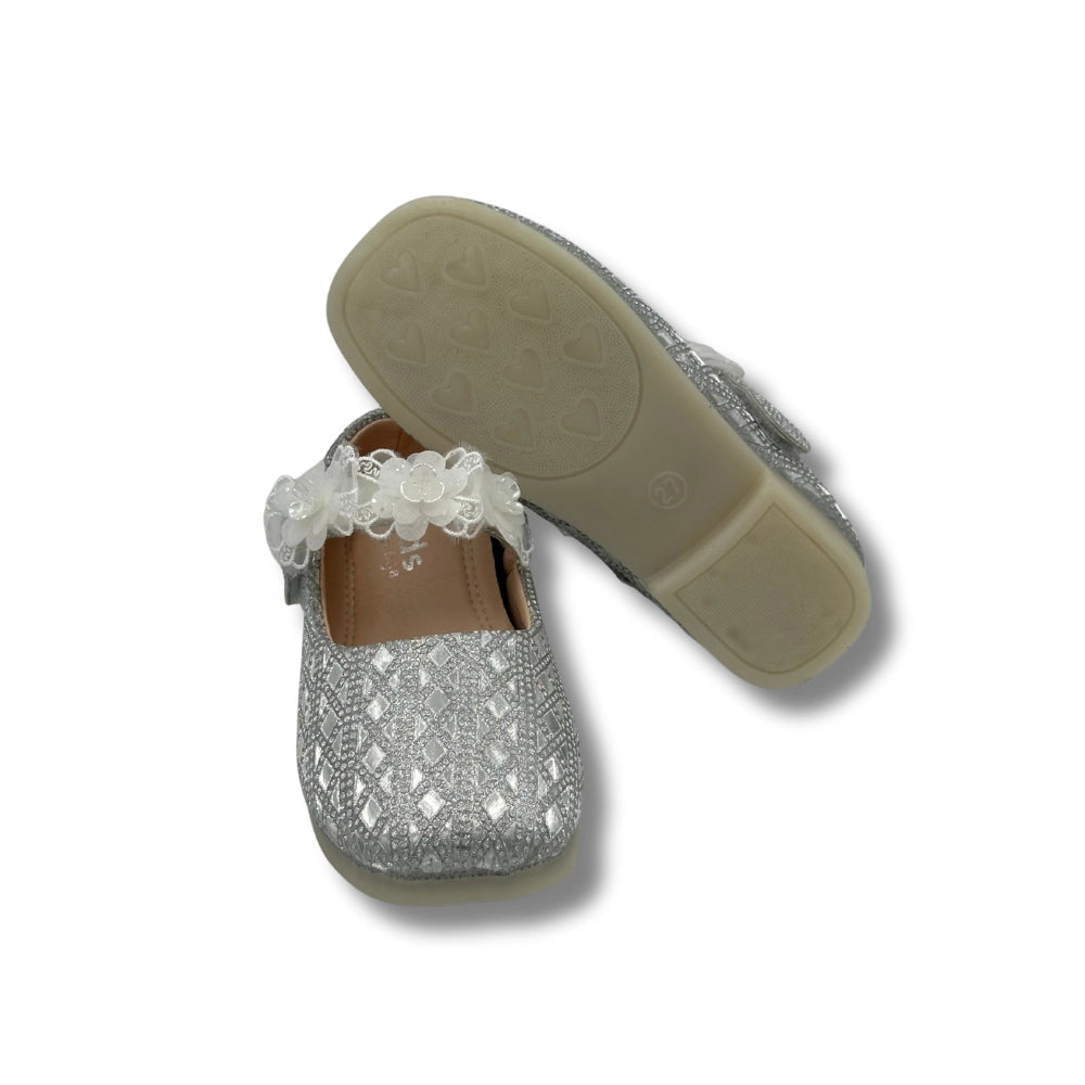 (WS-451) Ballerina Partywear SILVER Shoes