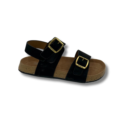 (WS-1287-2) BROWN Sandals with BLACK Straps