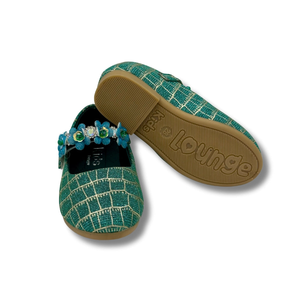 (WS-954) Ballerina Partywear GREEN Shoes