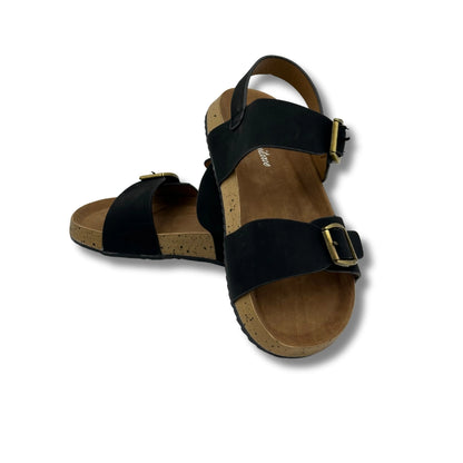 (WS-1287-2) BROWN Sandals with BLACK Straps